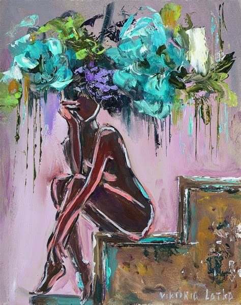 Naked On The Stairs Painting By Viktoria Latka Fine Art America