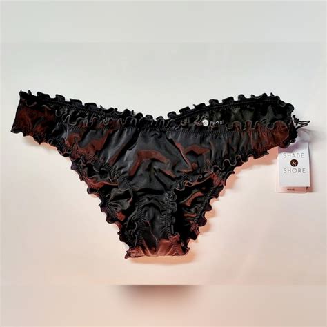 Shade Shore Swim Nwt Shade And Shore Wave Ruffle Ruched Cheeky Bikini Bottom Poshmark