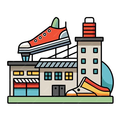 Shoe Factory Icon Vector for Shoe Factory and Production Graphics