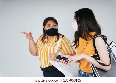 Asian Lgbtq Lesbian Couple Wear Mask Stock Photo 1827953174 Shutterstock