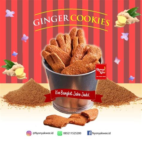 Jual T20R Ginger Cookies Kue Jahe Bangket Jadul Nyonya Kwee Ht501Gr