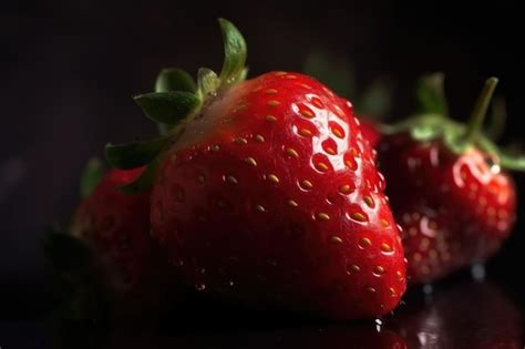 Premium Ai Image Closeup Of Fresh And Juicy Strawberry Rich In