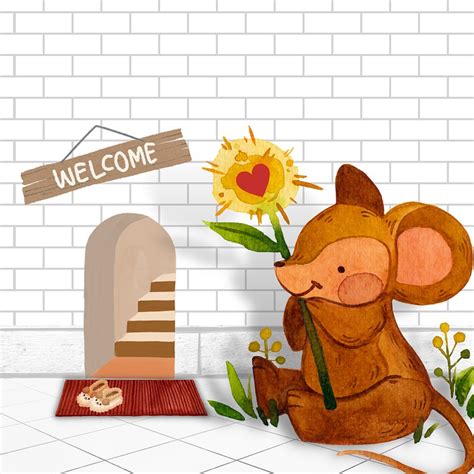 Download Warm Welcome, Mouse, Welcome. Royalty-Free Stock Illustration ...