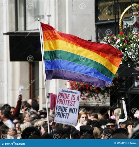 Rainbow Flag Gay Pride London Editorial Photo Image Of Pride Support