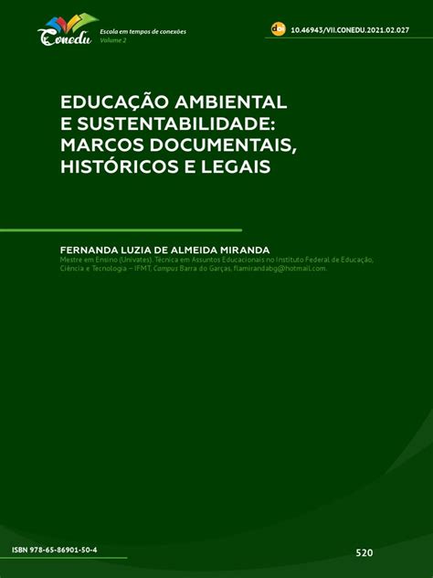 Historico Dir Ambiental E Educacao Ambiental Pdf Sustentabilidade