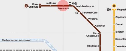 Ferrocarril Station Map Santiago Metro