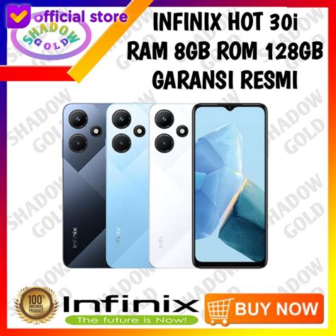 Jual Infinix Hot 30i 8 128 RAM 8GB ROM 128GB GARANSI RESMI Shopee Indonesia