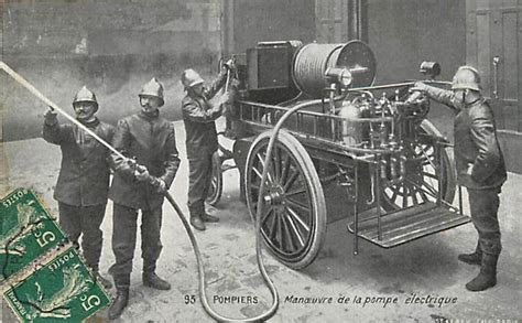 Cpa sapeurs pompiers de Paris 6x équipements casernes exercices