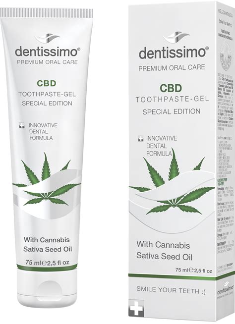 Зубна паста-гель Dentissimo CBD з олією насіння коноплі 75 мл ...