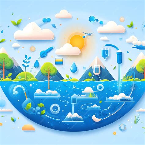 Premium AI Image | Water cycle illustration