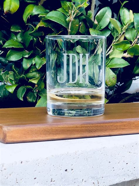 Monogram Whiskey Glasses Personalized Whiskey Glasses Etsy