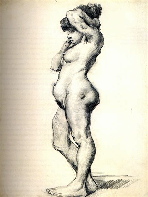 Standing Female Nude Seen From The Side Antwerp Belgium By Vincent Van Gogh Artchive