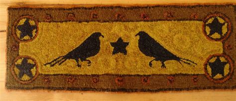 Two Old Crows Rug Hooking Pattern Etsy Rug Hooking Patterns Rug