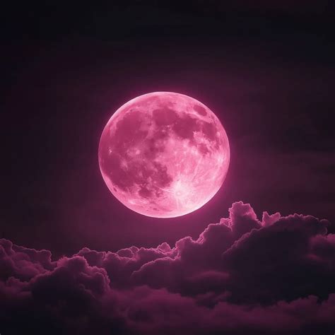 night sky pink midnight pink pink moon pfp glowing moon