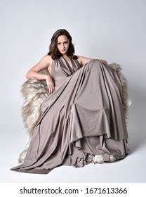 Portrait Pretty Brunette Girl Wearing Long Stock Photo 1671613369 Shutterstock