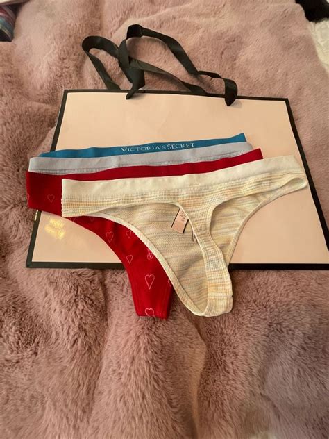 Kit Calcinhas Da Victorias Secret Modelo Tanga Lingerie Feminina Victorias Secret Nunca