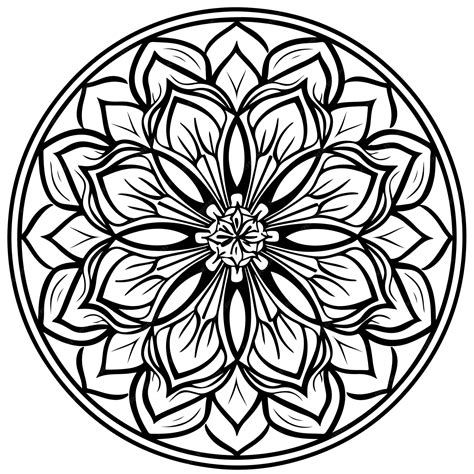 Mandala Preto E Branca
