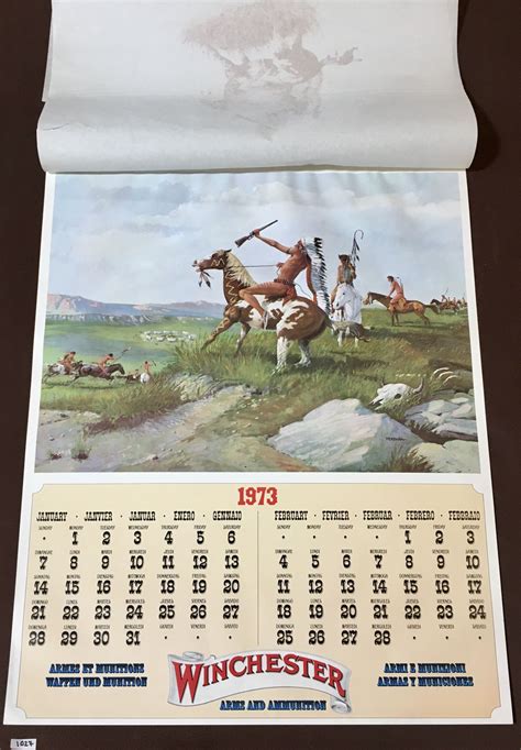 Lot Of 2 1971 And 1973 Winchester Calendars New Old Stock See All