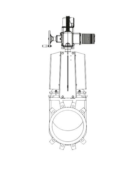 Задвижка GROSS DN 100 PN 10 шиберная с выдвижным штоком c ...