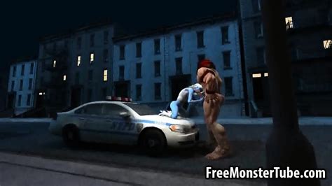 Blue Skinned 3D Babe Fucked Oudoors By Juggernaut