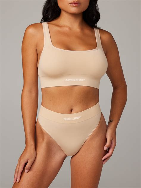 Seamless High Waist Thong Panty In Nude SAVAGE X FENTY