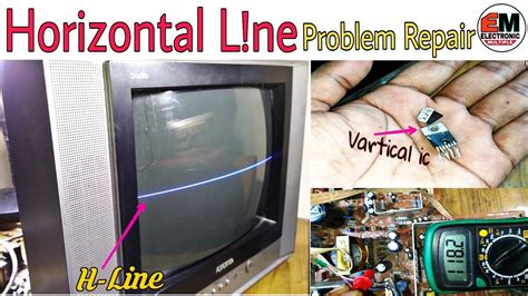 Horizontal Line Problem Solve Repair H Line Problem In Crt Colour Tv