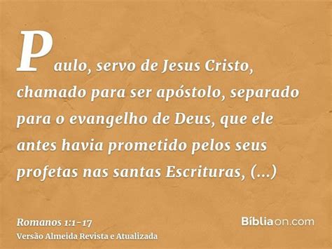 Romanos 1:1-17 - Bíblia