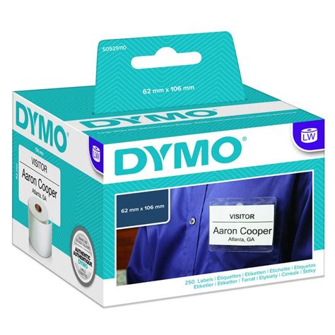 Dymo Labelwriter Name Badge Non Adhesive Label Mm X Mm