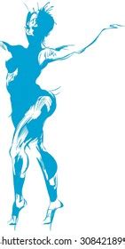 Sketch Nude Woman Stock Vector Royalty Free Shutterstock