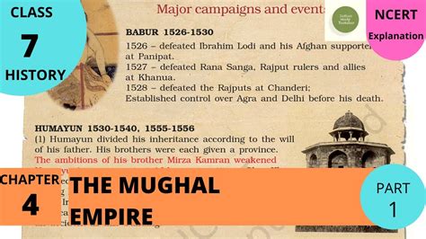 Ncert Class 7 History Chapter 4 The Mughal Empire Youtube