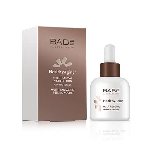 Daugiafunkcinis odą atnaujinantis naktinis rūgštinis pilingas BABE HEALT AGING 30 ml
