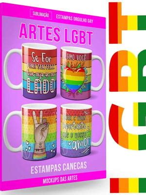Pack Artes Canecas Lgbt Orgulho Gay Mockups Sublimacao Compre