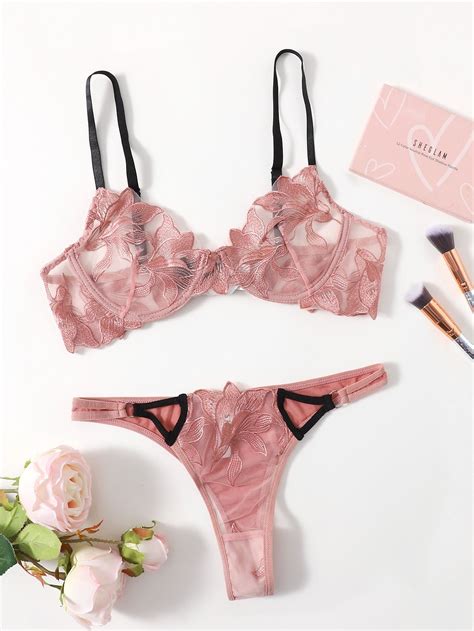 Floral Lace Underwire Lingerie Set Artofit