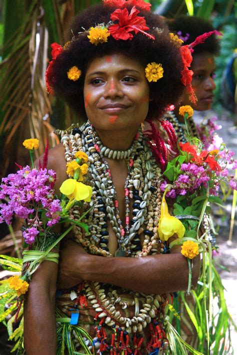 An indigenous Papuan in traditional dress for the village ceremony