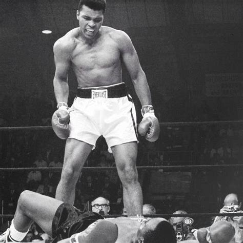 Muhammad Ali Standing Over Sonny Liston 40x30 Photo Pristine Auction