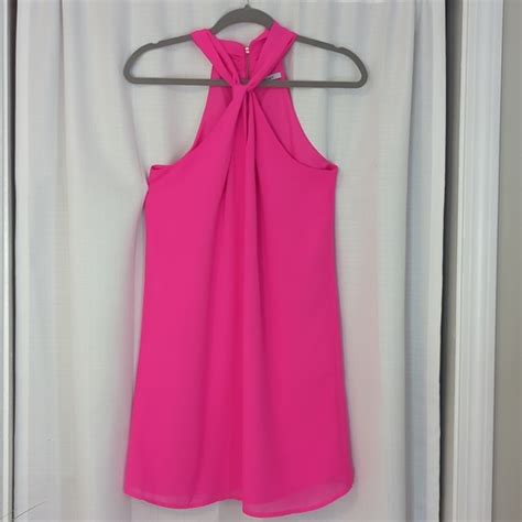 Naked Zebra Dresses Hot Pink Halter Dress Poshmark