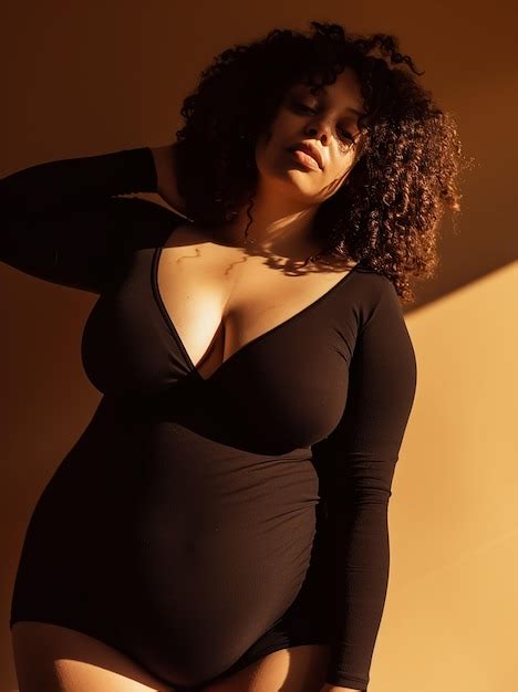 Premium Photo Hot Sexy Fashion Curvy Model In Attractive Pose Fashion Photo Session