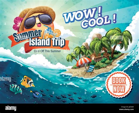 Summer Island Trip Tour Attractive Vacation Tour Package Ad For Travel