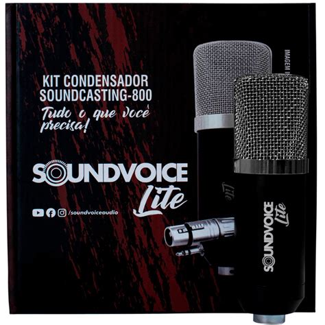 Kit De Microfone Condensador Unidirecional Soundcasting 800 American