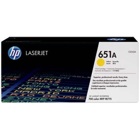 HP 651A Yellow Original LaserJet Toner CartridgeHP CLJ 700 Color MFP