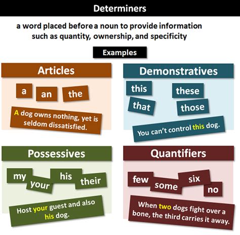 The Determiner English Grammar English Gurukul Goln