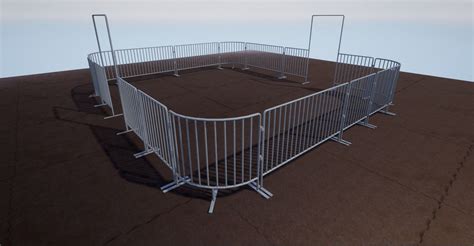 Modular Iron Barricade 3d Asset Cgtrader