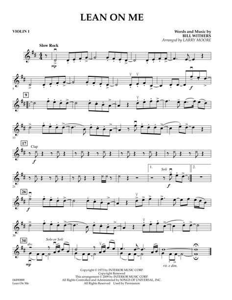 Lean On Me Sheet Music