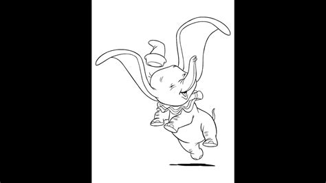 How To Draw Dumbo The Elephant Easy Drawing Step By Step Youtube