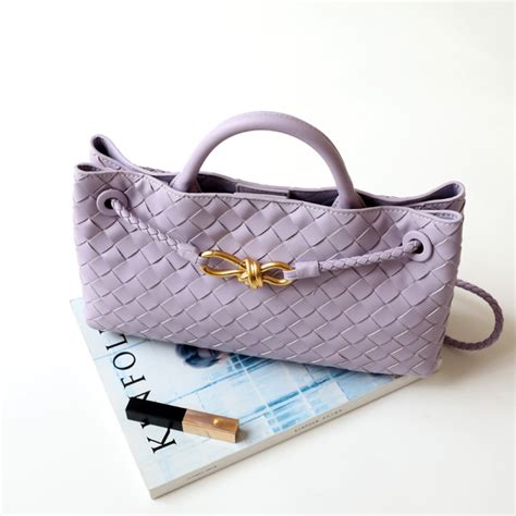 Nude Woven Leather Tote Bags Top Handle Crossbody Purse Baginning