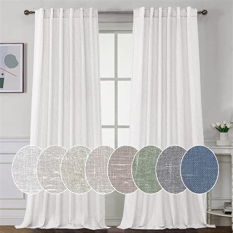 Amazon H VERSAILTEX Natural Linen Curtains 84 Inches Long For