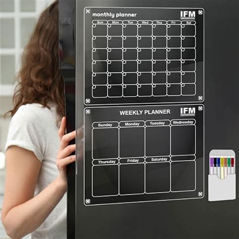 Amazon Calenbuddy Acrylic Magnetic Monthly Calendar For Fridge