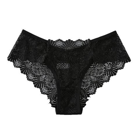 Rutayy Women Stretch Bikini Panty Lace Trim Colors Comfy Underwear Lingerie Home Intimates