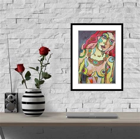 Watercolour Female Nude Painting Figurative Art Folksy