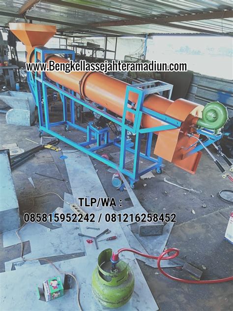 Mesin Oven Rotary Dryer Diameter Cm Panjang Cm Komplit Penggerak